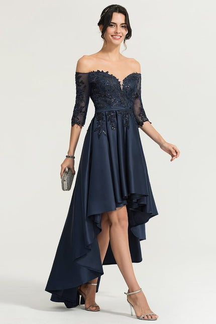 Robe Trapèze Élégance Marine Éclatante - gallery 1