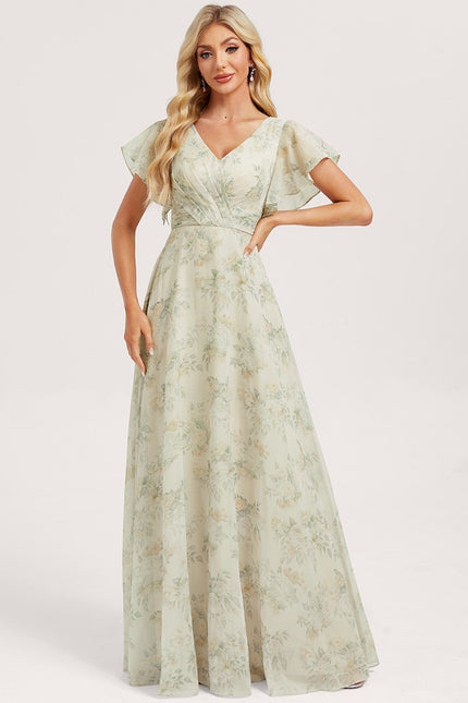 Robe Trapèze Mousseline Fendue - gallery 1