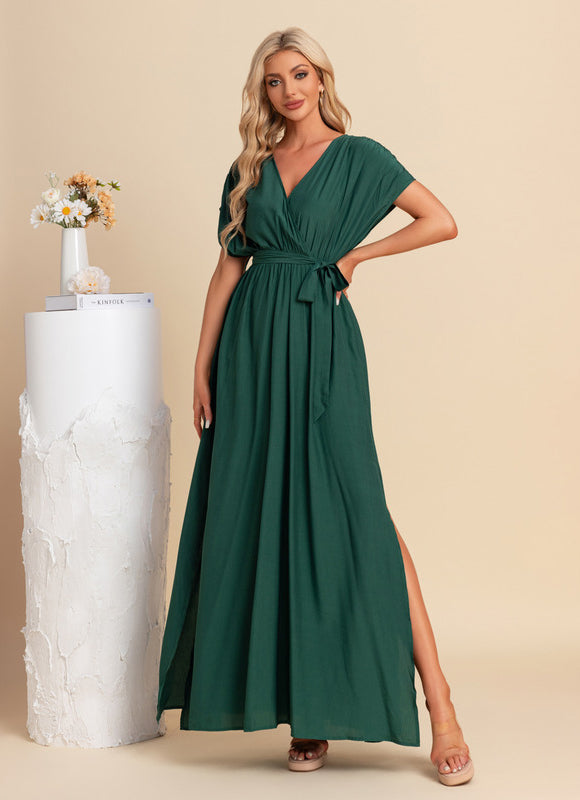 Robe Trapèze Maxi Vert Serein - gallery 2