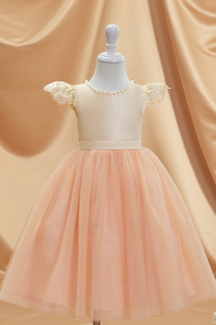 Robe Trapèze Pêche Élégante - gallery 2