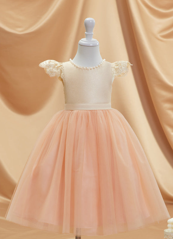 Robe Trapèze Pêche Élégante - gallery 2