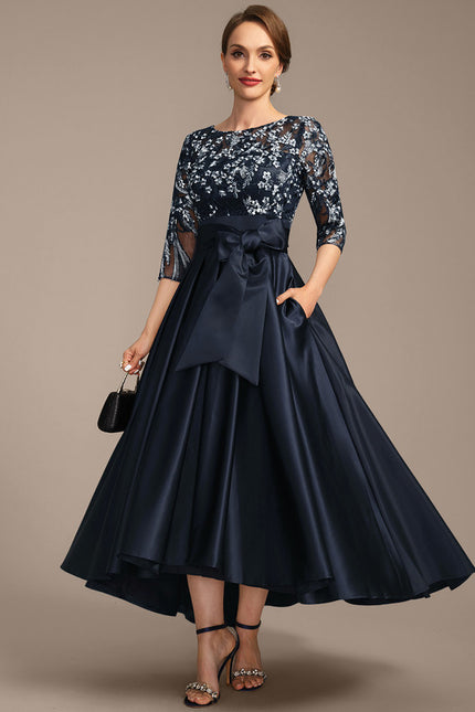Robe Trapèze Satin Nuit - gallery 4