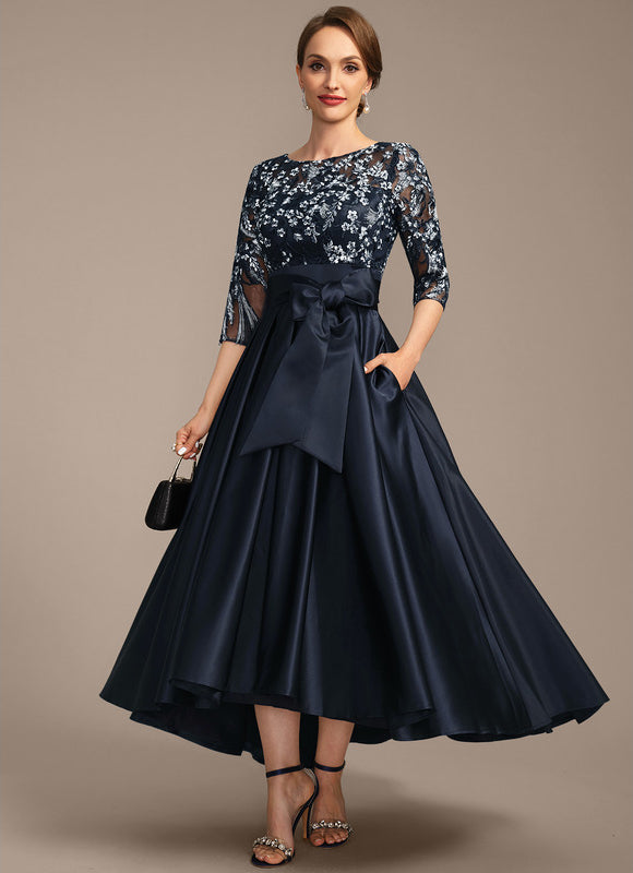 Robe Trapèze Satin Nuit - gallery 4