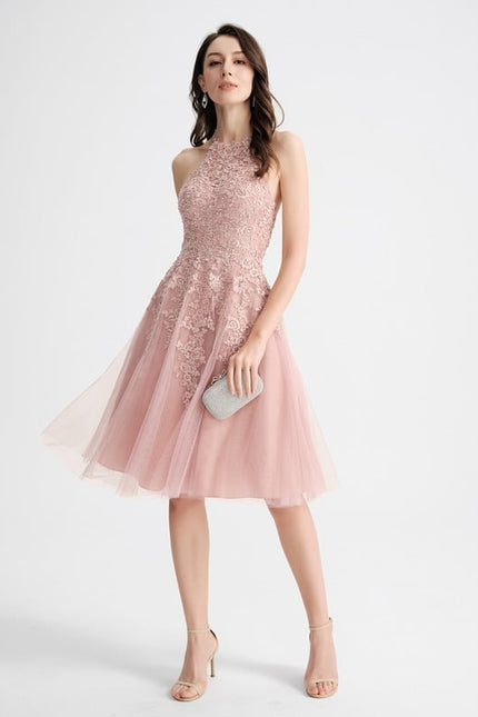 Robe Trapèze Lueur Rosée - gallery 3