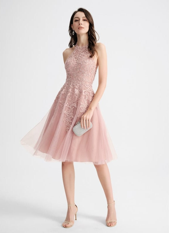 Robe Trapèze Lueur Rosée - gallery 3