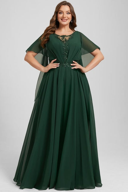 Robe Trapèze Élévation Émeraude - gallery 8