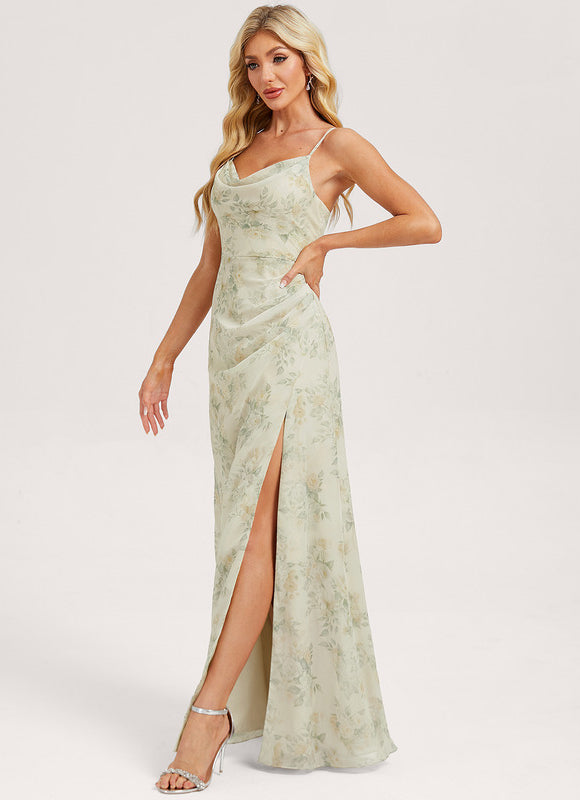 Robe Trapèze Flottante Olive - gallery 1
