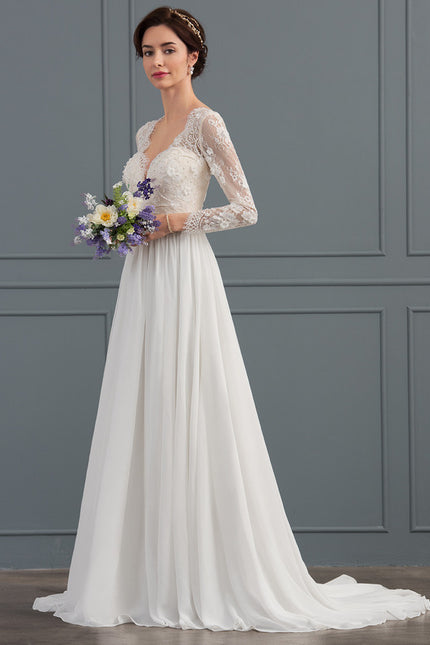 Robe Trapèze De Mariée Aérienne - gallery 2