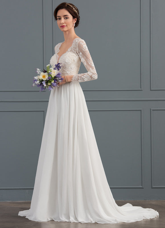 Robe Trapèze De Mariée Aérienne - gallery 2