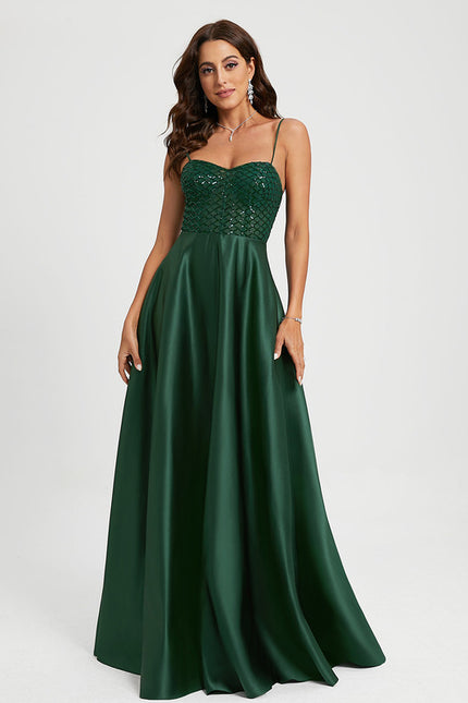Robe Trapèze Élégance Satinée Émeraude