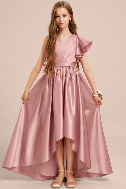 Robe Trapèze Satinée Lilas