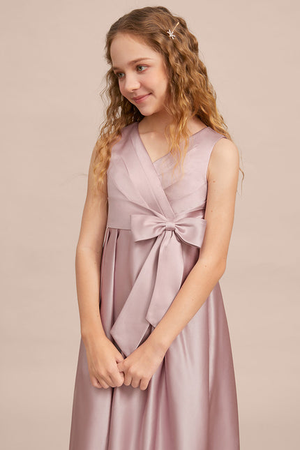 Robe Trapèze Satinée Rose - gallery 5