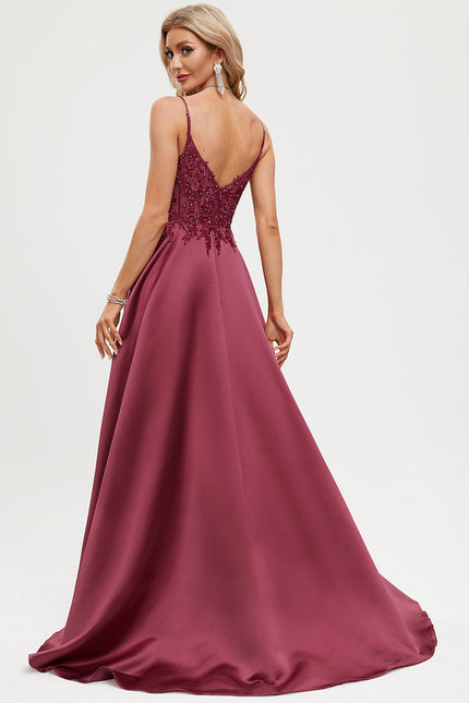 Robe Trapèze Bordeaux Brillant - gallery 6