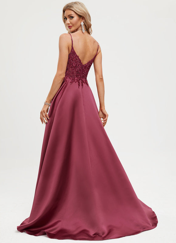 Robe Trapèze Bordeaux Brillant - gallery 6