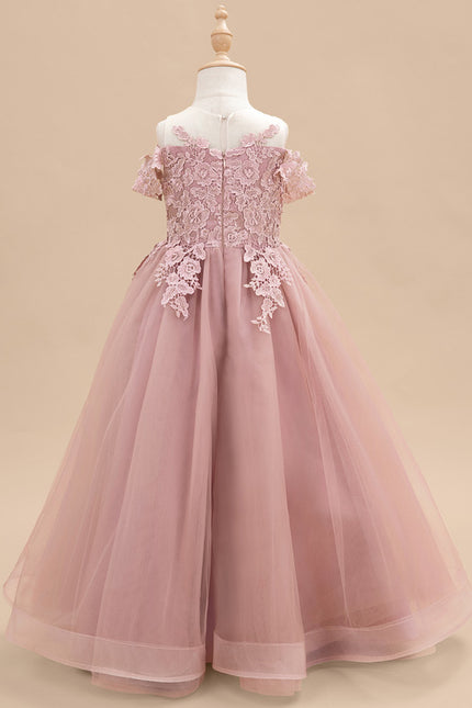 Robe Trapèze Rose Éthérée - gallery 4