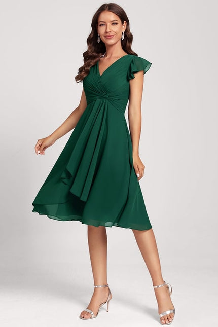 Robe Trapèze Drapé Élégant Chic - gallery 1