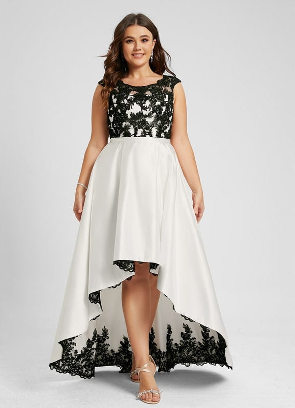 Robe Trapèze Noir Éclatant - gallery 9