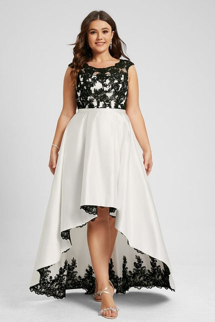 Robe Trapèze Éclat Noir Blanc - gallery 9