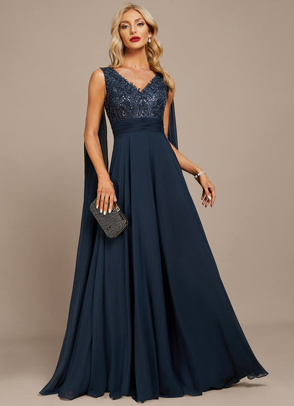 Robe Trapèze Marine Éclatante - gallery 3