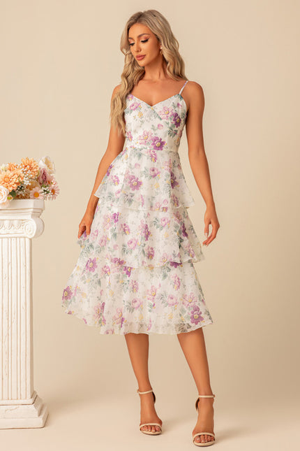 Robe Trapèze Florale Éthérée - gallery 1