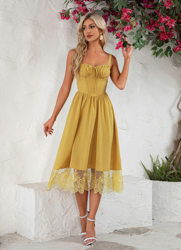 Robe Trapèze Jaune Douceur - gallery 4