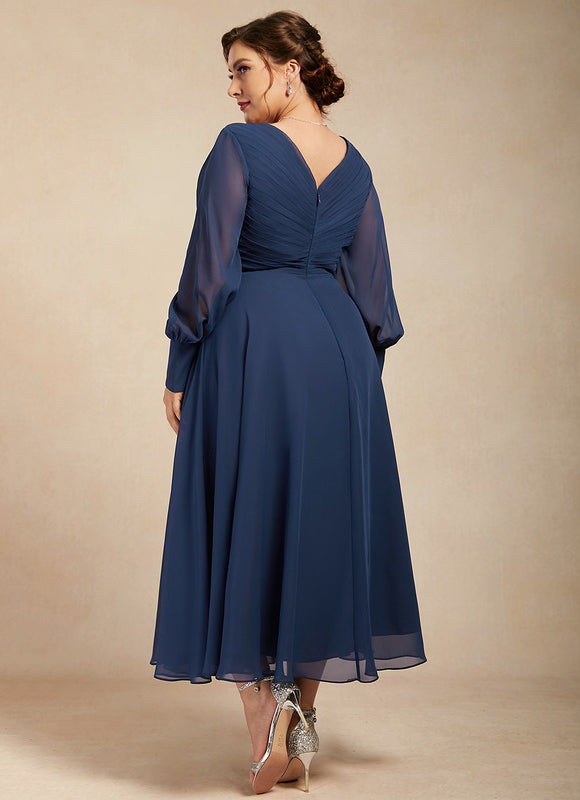 Robe Trapèze Chiffon Élégante - gallery 9
