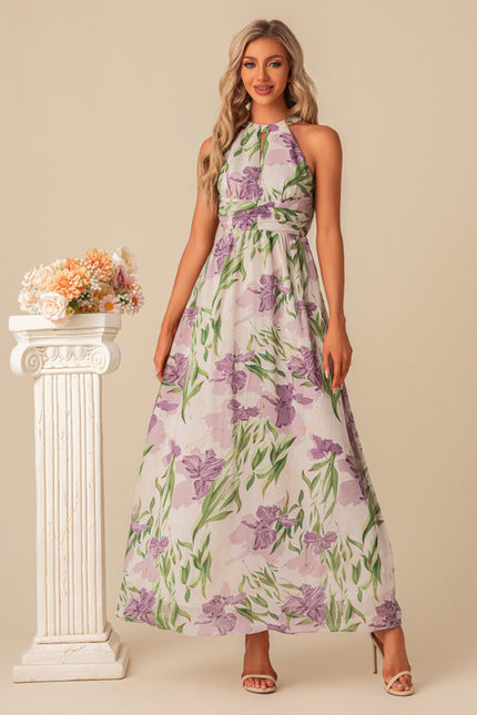 Robe Trapèze Fleurie Élégante - gallery 5