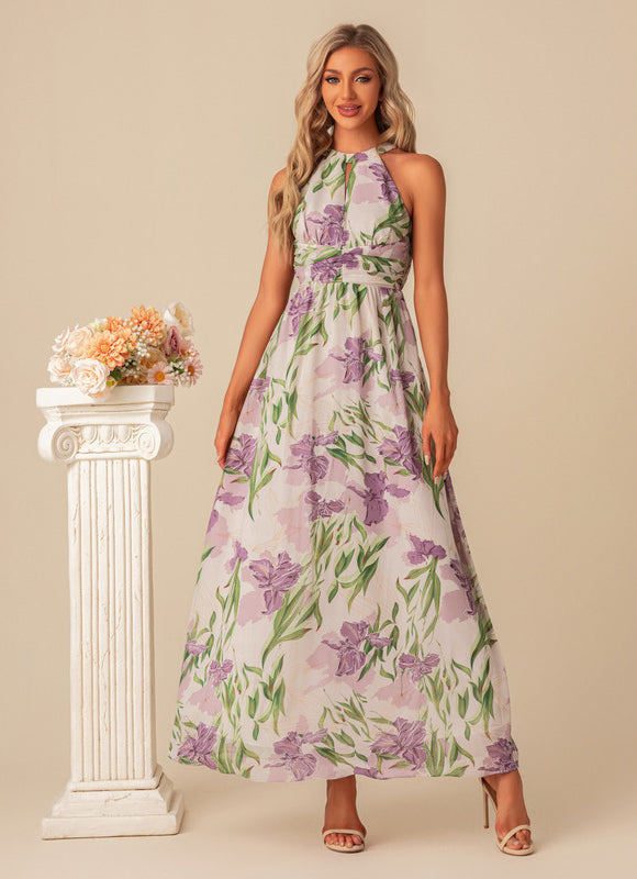 Robe Trapèze Fleurie Élégante - gallery 5