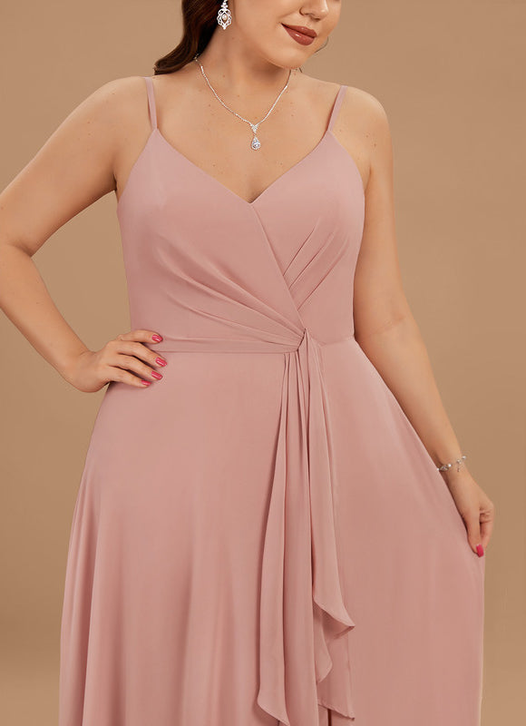 Robe Trapèze Mousseline Fendue - gallery 8