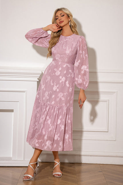Robe Trapèze Chiffon Floral - gallery 4