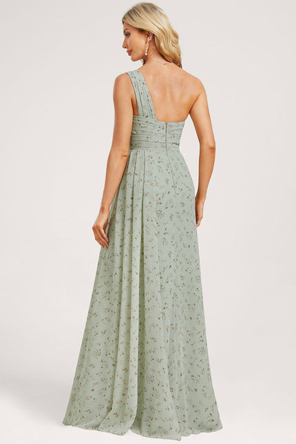 Robe Trapèze Asymétrique Beige - gallery 4