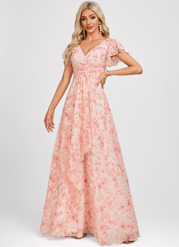 Robe Trapèze Mousseline Fendue - gallery 2