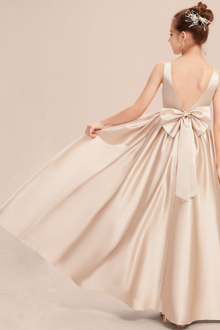Robe Trapèze Satinée Rose - gallery 4
