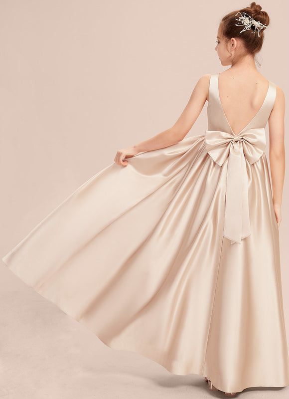 Robe Trapèze Satinée Rose - gallery 4