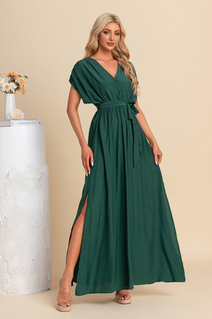 Robe Trapèze Maxi Vert Serein - gallery 5