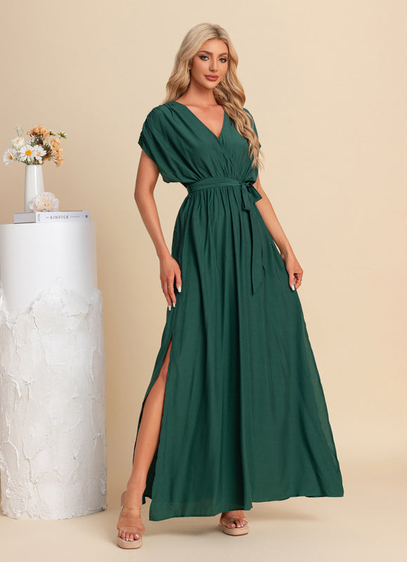 Robe Trapèze Maxi Vert Serein - gallery 5