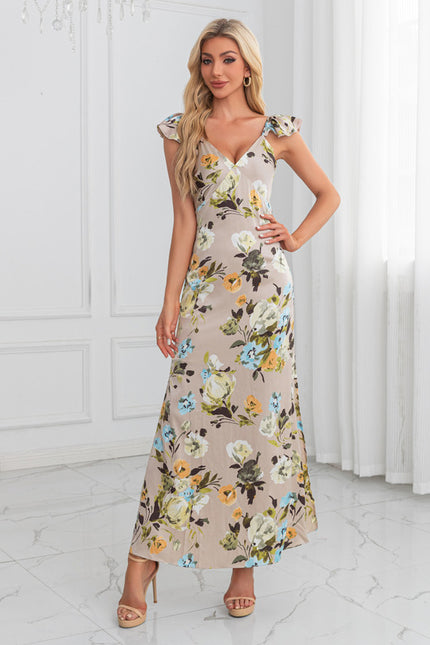 Robe Trapèze Satinée Botanique - gallery 3