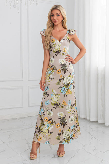 Robe Trapèze Satinée Botanique - gallery 3