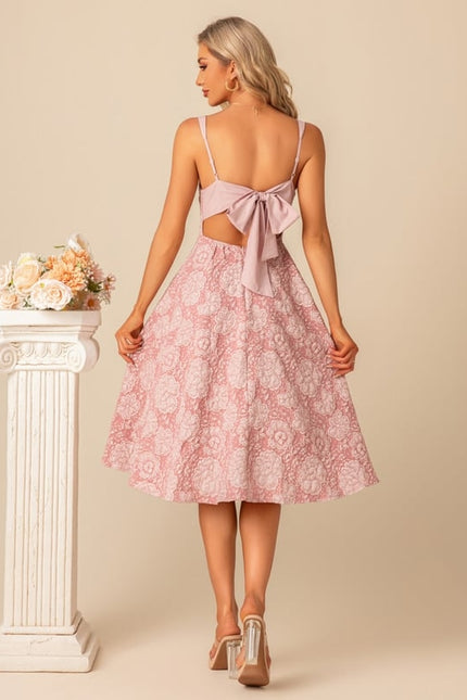 Robe Trapèze Fleurée Évanescence - gallery 1