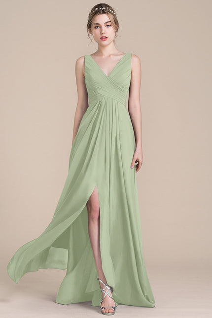 Robe Trapèze Mousseline Fendue - gallery 1