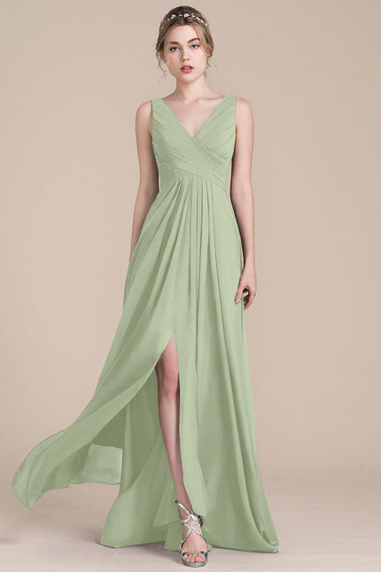 Robe Trapèze Mousseline Fendue - gallery 1