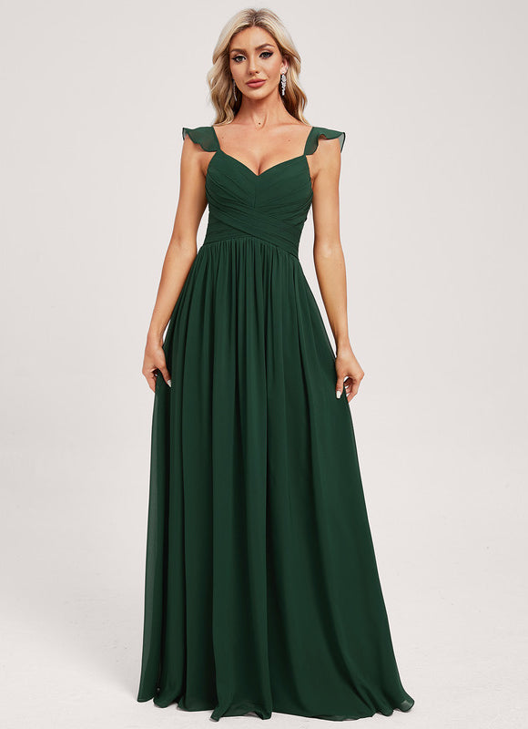 Robe Trapèze Mousseline Fendue - gallery 2