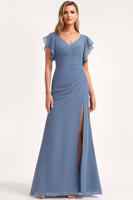 Robe Trapèze Mousseline Fendue - gallery 3