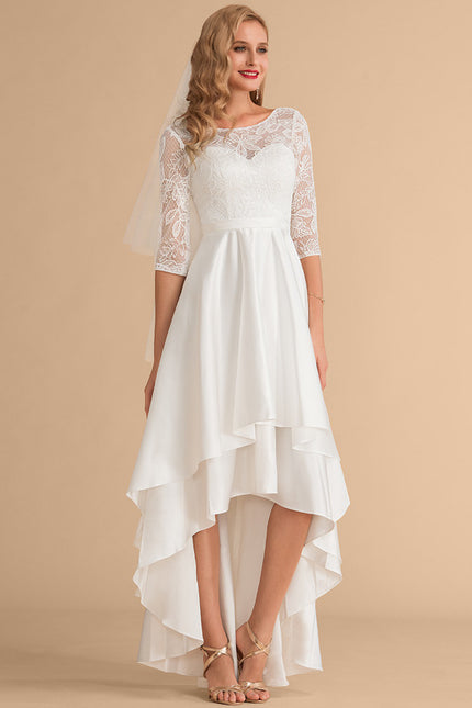Robe Trapèze Élégance Dentelle Satinée - gallery 4