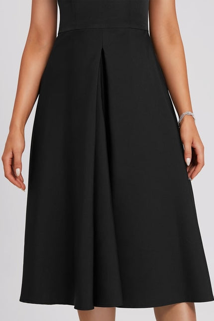Robe Trapèze Noir Sophistiqué - gallery 2