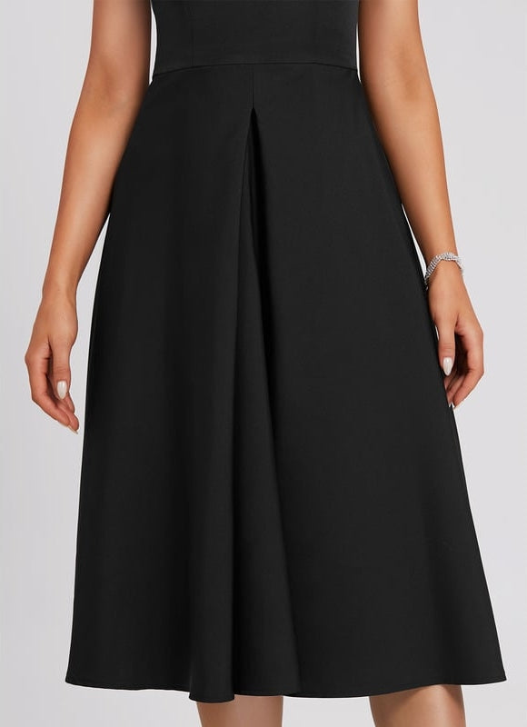 Robe Trapèze Noir Sophistiqué - gallery 2
