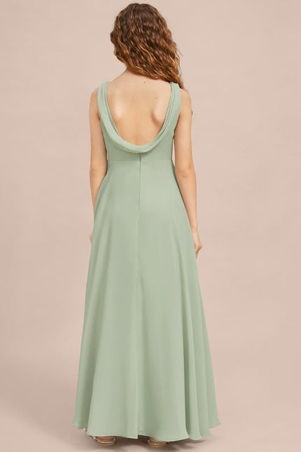 Robe Trapèze Bleu Doux Éclat - gallery 6