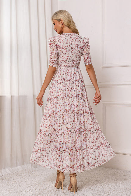 Robe Trapèze Éclat Floral - gallery 1
