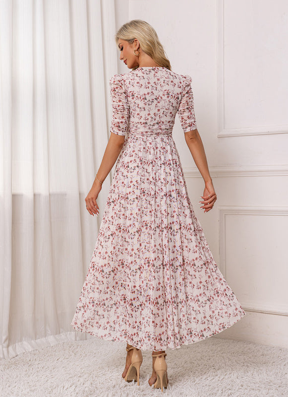 Robe Trapèze Éclat Floral - gallery 1