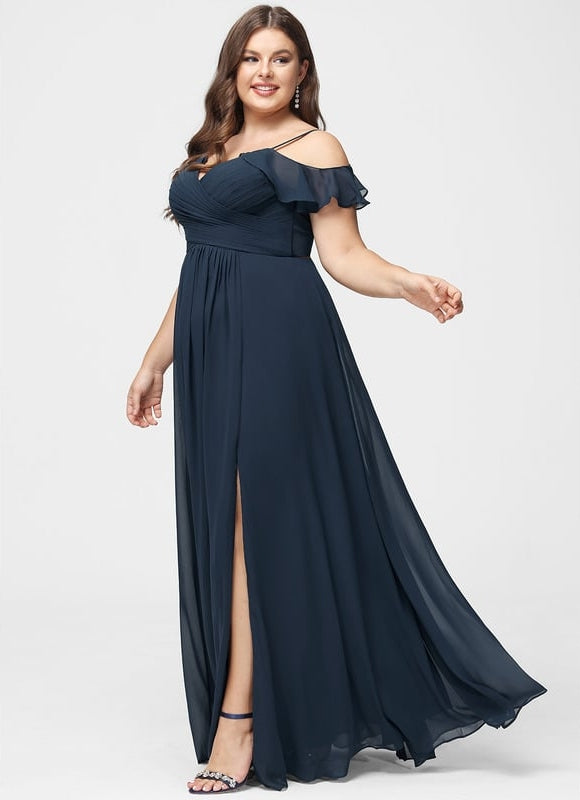 Robe Trapèze Longue Beige Élégante - gallery 7
